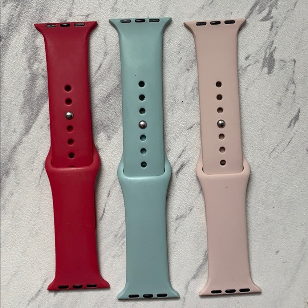 4/$20 Set of 3 silicone Apple Watch bands 38 mm